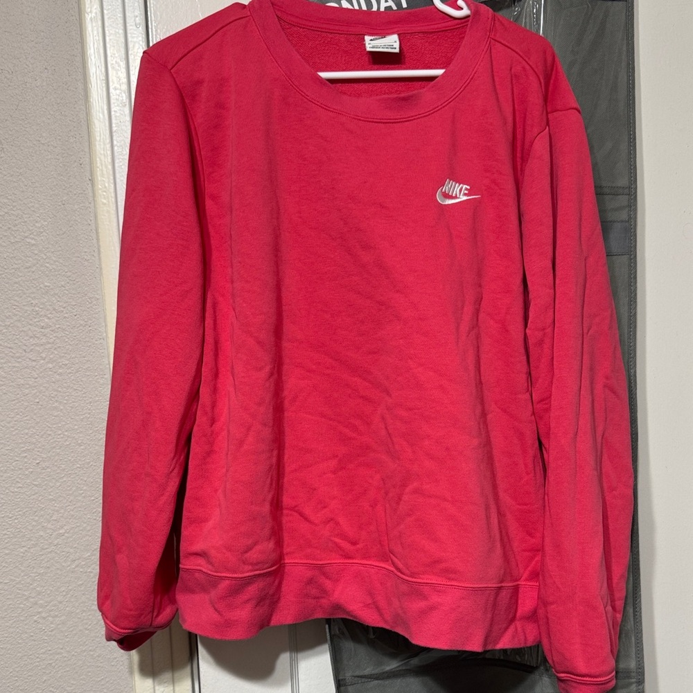 Nike Women's Red Crew Neck Sweater